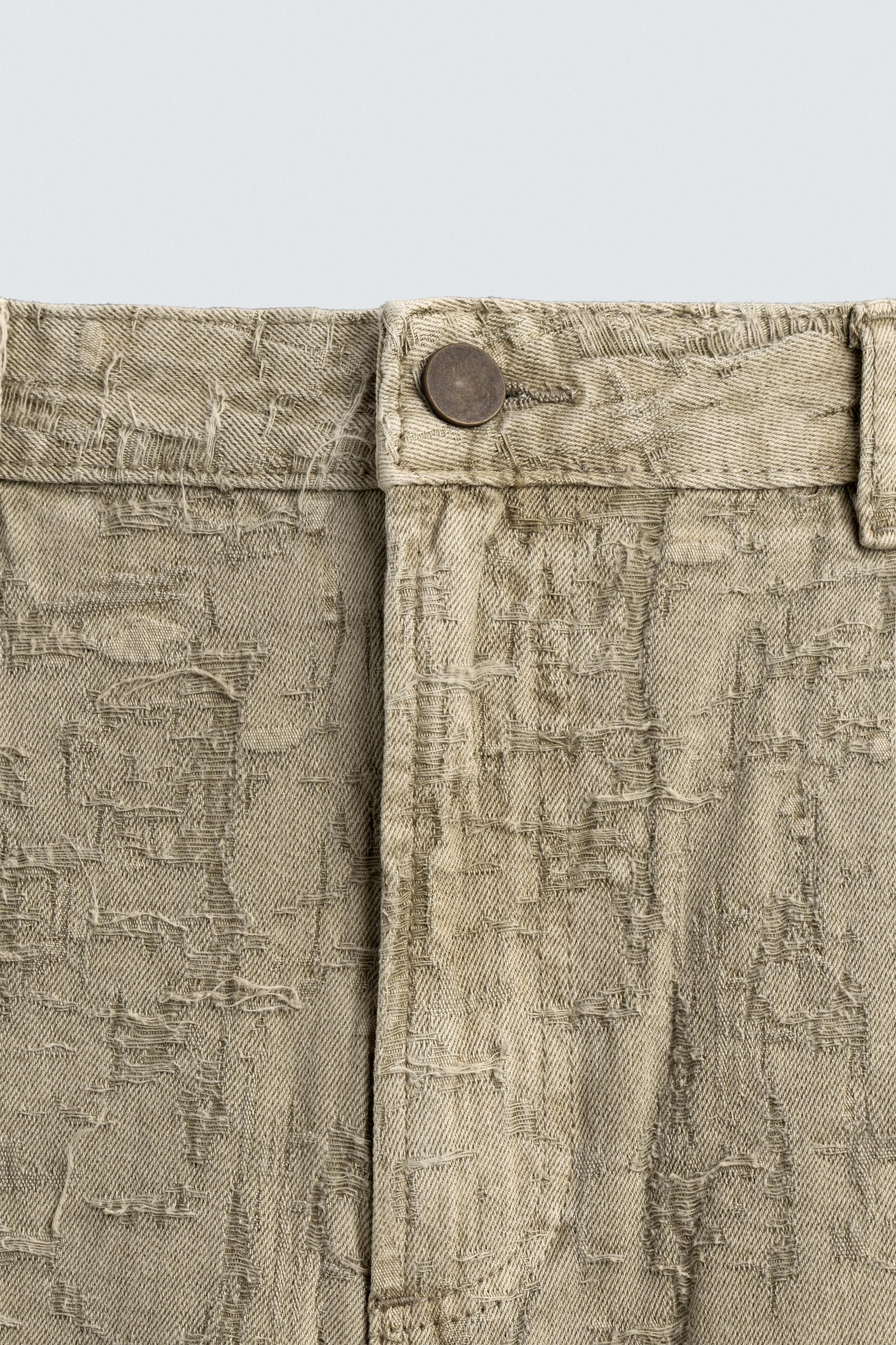 STRAIGHT FIT JACQUARD PANTS